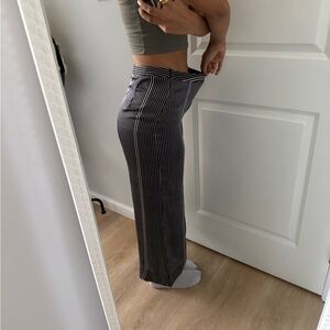 Striped Black and White Women's Jeans